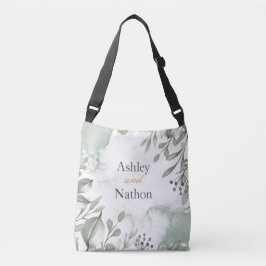 ユーカリ緑と金ゴールド水結婚色 クロスボディバッグ