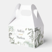 ユーカリ緑と金ゴールド水結婚色 フェイバーボックス (裏面サイド)