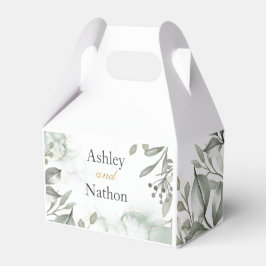 ユーカリ緑と金ゴールド水結婚色 フェイバーボックス