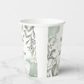 ユーカリ緑と金ゴールド水結婚色 紙コップ (右)