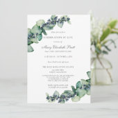 ユーカリ緑のお祝い・オブ・ライフ 招待状 (スタンド正面)