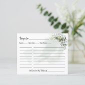 ユーカリ緑のほこり水色レシピカード (スタンド正面)