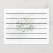 ユーカリ緑のほこり水色レシピカード (裏面)