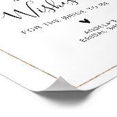 ユーカリ緑のアドバイスと願いのサイン ポスター (角)