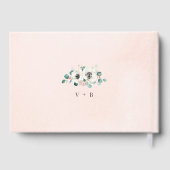 ユーカリ緑のアネモンフローラ素朴結婚性 ゲストブック (裏面)