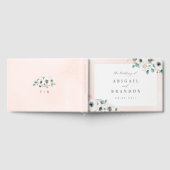 ユーカリ緑のアネモンフローラ素朴結婚性 ゲストブック (全面)