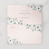 ユーカリ緑のアネモンフローラ素朴結婚性 プレイスカード (外部開封)