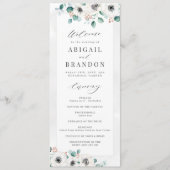 ユーカリ緑のアネモンフローラ素朴結婚性 プログラム (正面)