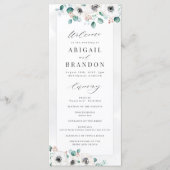 ユーカリ緑のアネモンフローラ素朴結婚性 プログラム (正面)