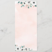 ユーカリ緑のアネモンフローラ素朴結婚性 メニュー (裏面)