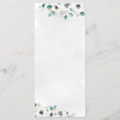 ユーカリ緑のアネモンフローラ素朴結婚性 メニュー (裏面)