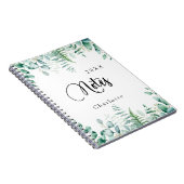 ユーカリ緑のウッドランドシダ手帳 ノートブック (右側)