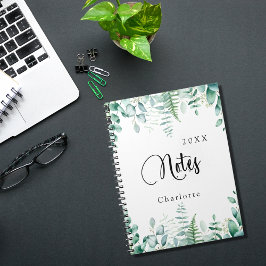 ユーカリ緑のウッドランドシダ手帳 ノートブック