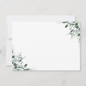 ユーカリ緑のエレガントなウェディングフォト 案内状 (裏面)