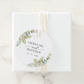 ユーカリ緑のエレガントな結婚式の好意 フェイバータグ (インサイチュ)