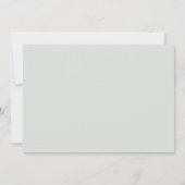 ユーカリ緑のカレンダー日付を結婚保存 招待状 (裏面)