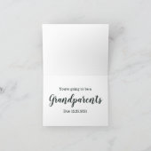 ユーカリ緑のサプライズ妊娠カード 案内状 (内部)