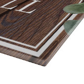 ユーカリ緑のダークウッドカップル結婚の贈り物 カッティングボード (角)