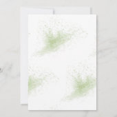 ユーカリ緑のバブル&ブリュウズカップルのシャワー 招待状 (裏面)