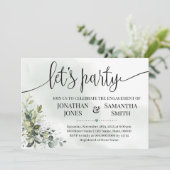 ユーカリ緑のパーティーはパーティー婚約 招待状 (スタンド正面)