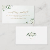 ユーカリ緑のフローラWebサイト挿入カード プレイスカード (正面/裏面)