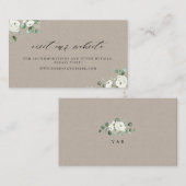 ユーカリ緑のフローラWebサイト挿入カード プレイスカード (正面/裏面)