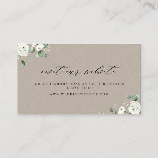 ユーカリ緑のフローラWebサイト挿入カード プレイスカード (正面)