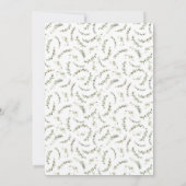 ユーカリ緑のボホ男の子の赤ちゃんシャワー 招待状 (裏面)