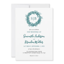 ユーカリ緑のミニマル結婚リスト