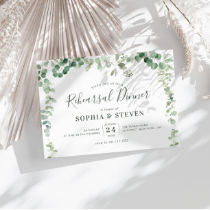 ユーカリ緑のリースリハーサル 招待状