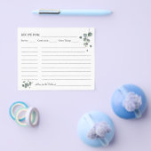 ユーカリ緑のレシピカード チラシ (シングル)