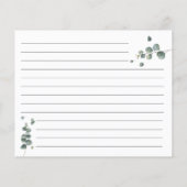 ユーカリ緑のレシピカード チラシ (裏面)