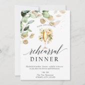 ユーカリ緑のワインテイスティングリハーサルディナー 招待状 (正面)
