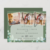 ユーカリ緑の写真婚約救日 (正面/裏面)