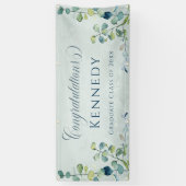 ユーカリ緑の卒業祝い 横断幕 (縦)