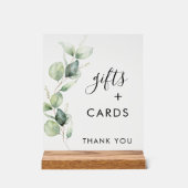 ユーカリ緑の台本のギフトとカー結婚ドの アクリルサイン (正面)