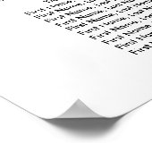 ユーカリ緑の台本のシーティングチャート ポスター (角)