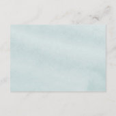 ユーカリ緑の幾何学的ウェディングレセプション エンクロージャーカード (裏面)