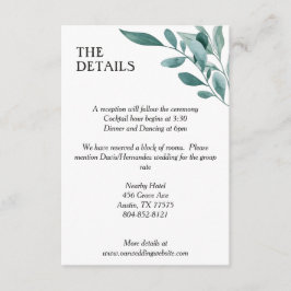 ユーカリ緑の枠グリーンブルーホワイトブラック エンクロージャーカード