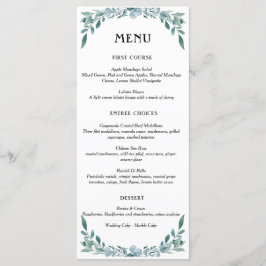 ユーカリ緑の枠グリーンブルーホワイトブラック メニュー