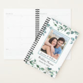 ユーカリ緑の水の色の写真結婚の プランナー手帳 (ディスプレー)