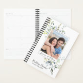 ユーカリ緑の水の色の写真結婚の プランナー手帳 (ディスプレー)