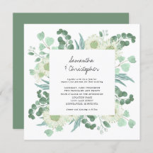 ユーカリ緑の水の色の花結婚の