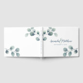 ユーカリ緑の水の色の葉ほこりっぽい青 ゲストブック (全面)