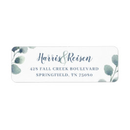 ユーカリ緑の水の色の葉ほこりっぽい青 ラベル