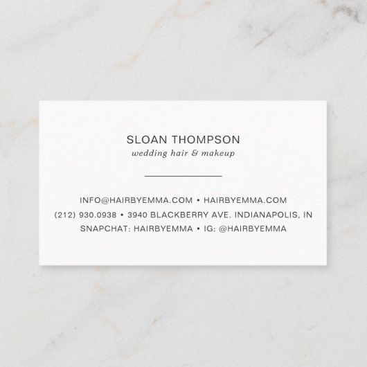 ユーカリ緑の水色グレー 名刺 (裏面)