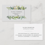 ユーカリ緑の水色グレー 名刺 (正面/裏面)