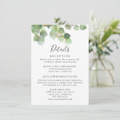 ユーカリ緑の水色結婚の詳細 エンクロージャーカード (スタンド正面)