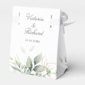 ユーカリ緑の水色結婚の フェイバーボックス (裏面サイド)