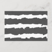 ユーカリ緑の白黒結婚式RSVP エンクロージャーカード (裏面)